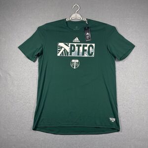Portland Timbers Shirt Mens XLT Tall Green adidas MLS Pre Game Warmup Fan Gear